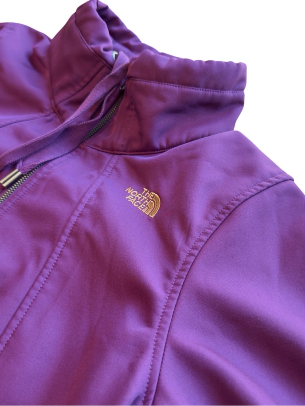 The North Face Full Zip Hoodie Women L Purple Fleece Lined Athleisure in EUC - Picture 4 of 8